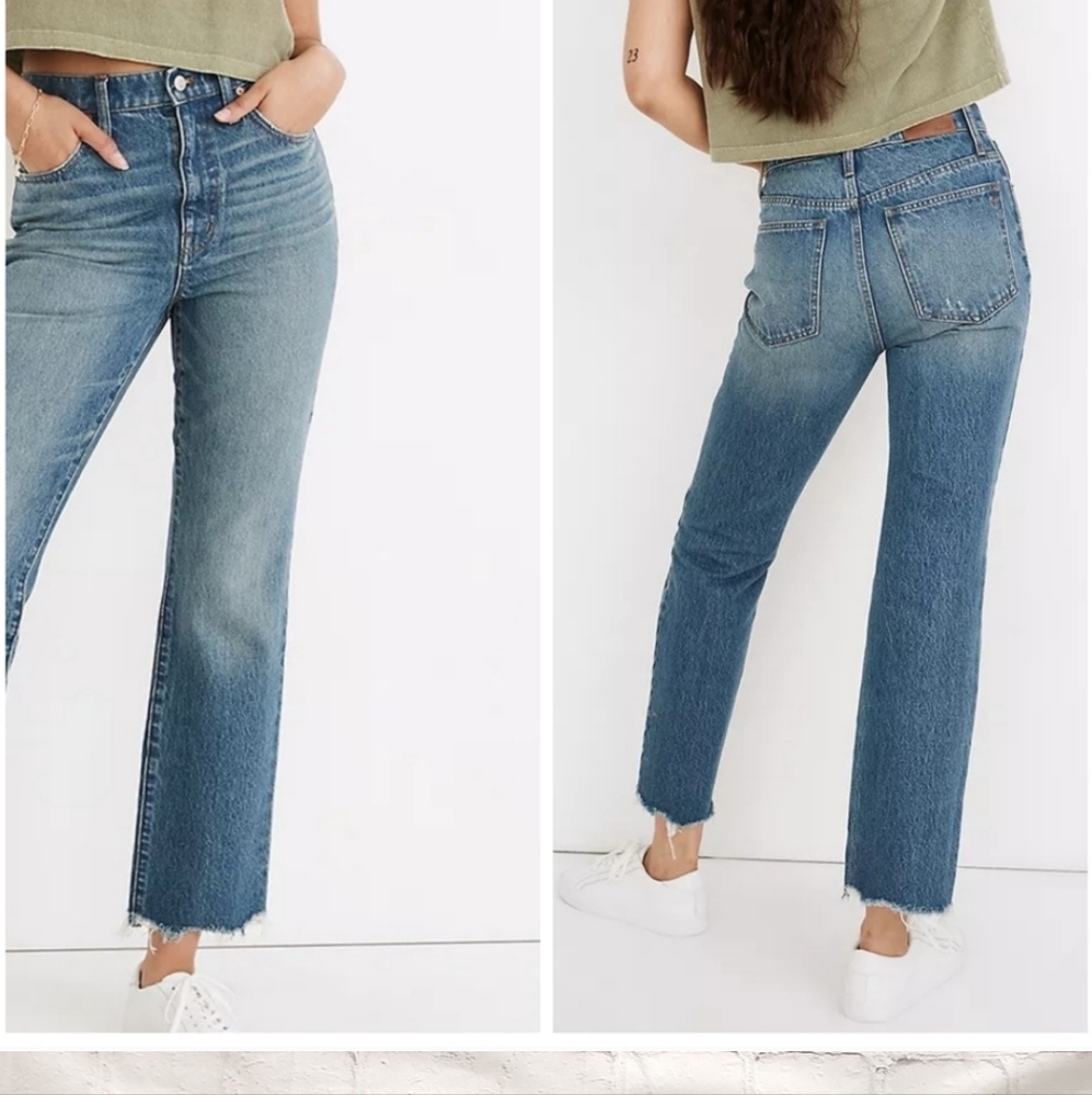 MADEWELL 10" HIGH RISER DEMI BOOT ANKLE JEANS - 26